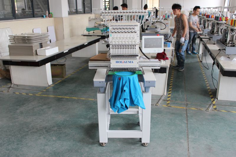 2017 Top Quality Computer Embroidery Machine / Single Head 15 Color Multi Function for Garment Flat Hat Embroidery