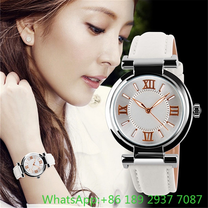 Hot Fashion Alloy Watch with Genuine Leather Ja-15101