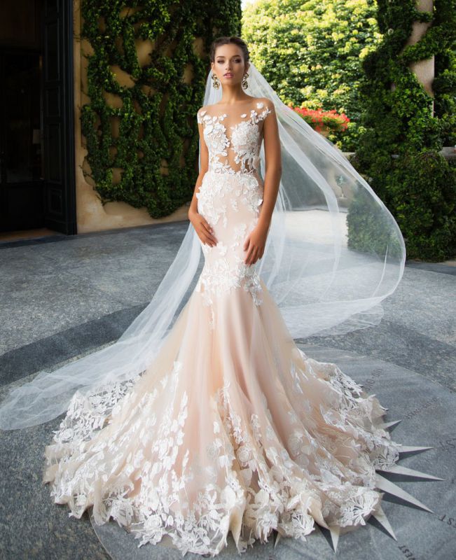 Custom Made High Quality Champagne/Ivory Wedding Dresses