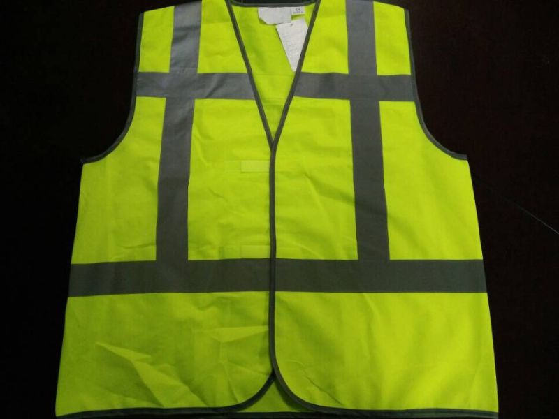 Safety Vest Flu Y Yellow Standard 100%Polyester