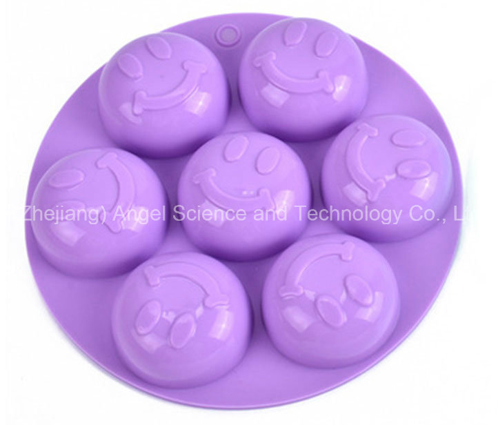 Round Smile Face Eco-Friendly Silicone Soap Mould Si22