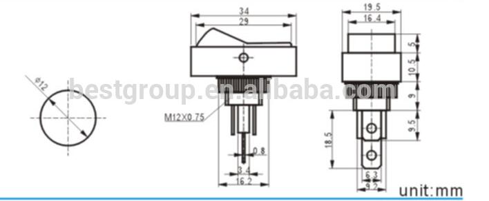 Asw-13-101 ABS Toggle Switch Plastic Momentary Switch Momentary Duckbill Toggle Switch (FBELE)