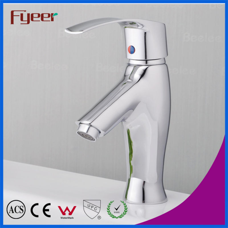 Fyeer Fashionable Water Saving Bathroom Brass Basin Water Faucet