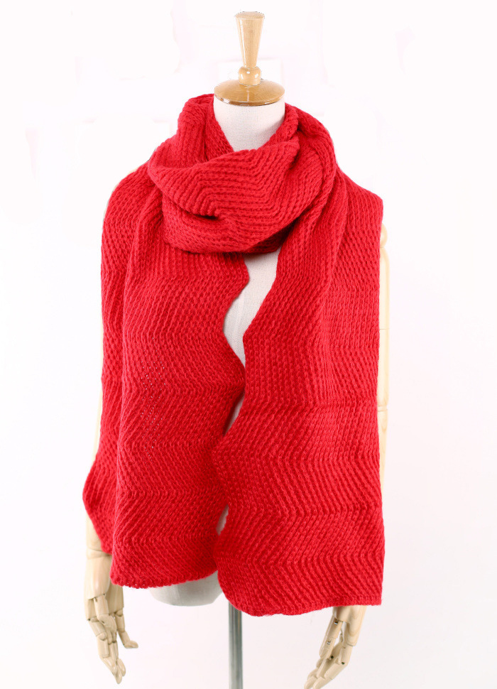 Womens Unisex Winter Warm Wave Uneven Knitting Heavy Knitted Scarf (SK160)