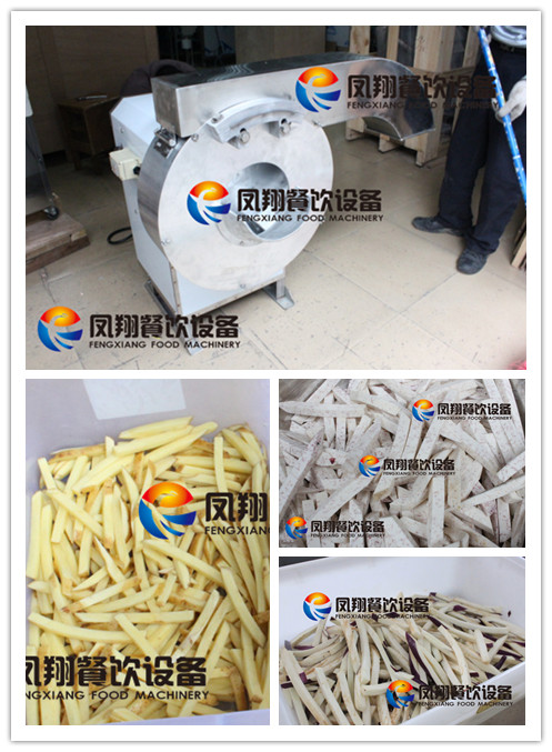 Full-Automatic Potato Washing Peeling Polishing Cutting Weighting Packing Production Line