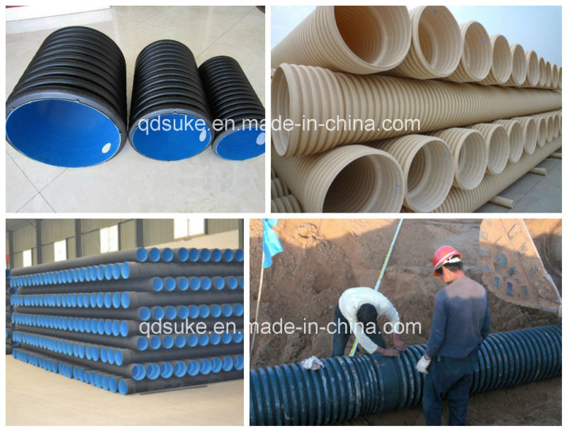 PE/PVC Double Wall Corrugated Pipe Extruder