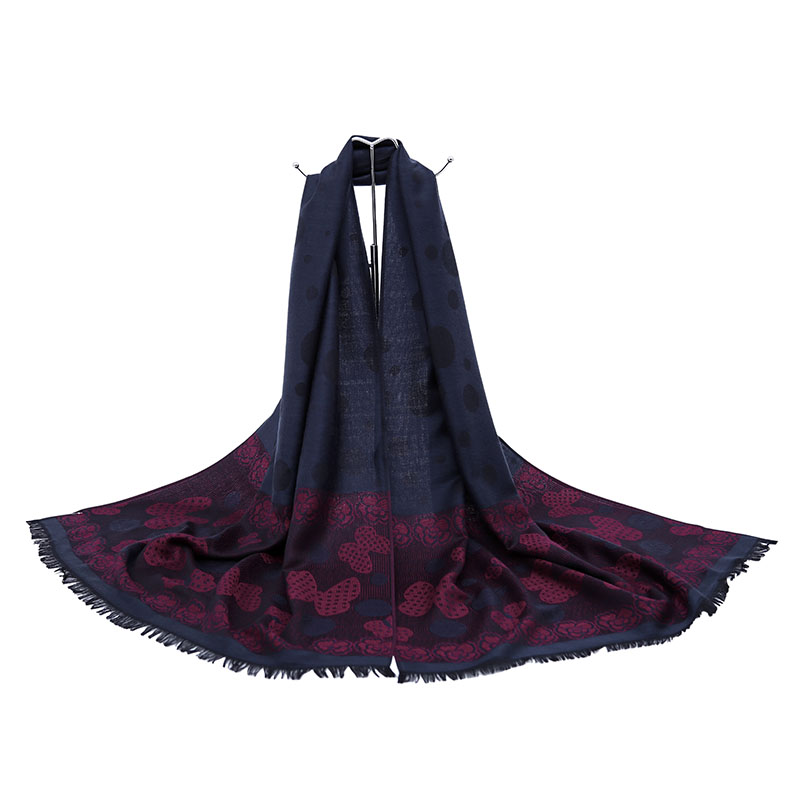 Lady Butterfly Woven Jacquard Soft Long Scarf
