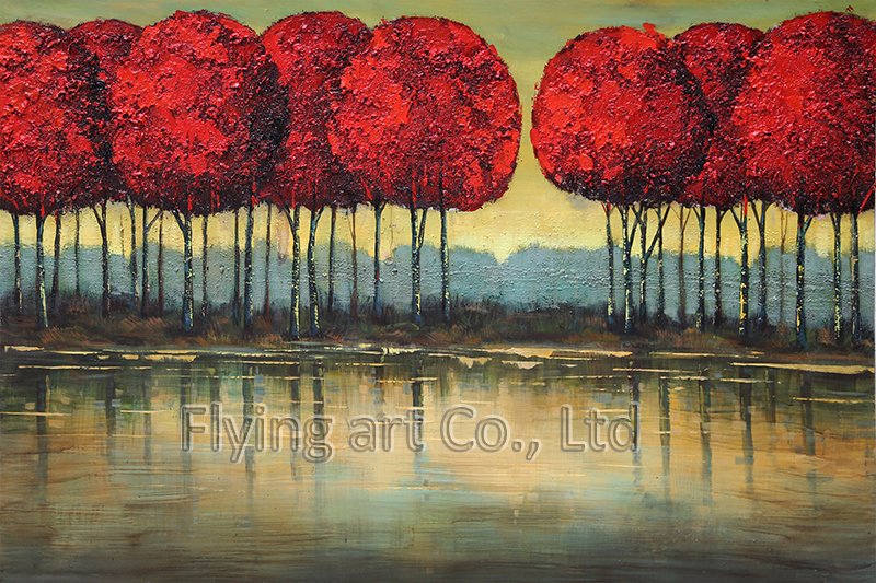 Colorful Abstract Tree Oil Paintings