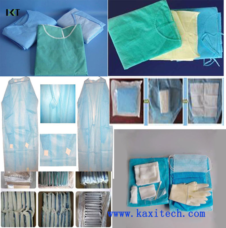 Disposable Non Woven Surgeon Isolation Medical Gown Dressing Supplier Kxt-Sg15