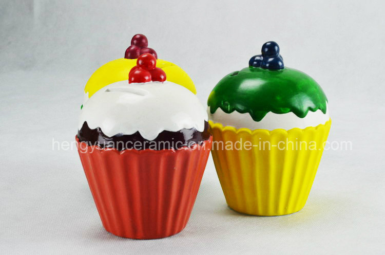 Girls Gift of Cupcake Shape Coin Bank for Home Decoration