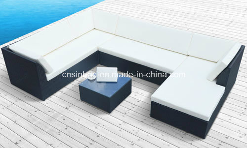 Outdoor Rattan Sofa for Garden / Living Room with Aluminum / SGS (1004)