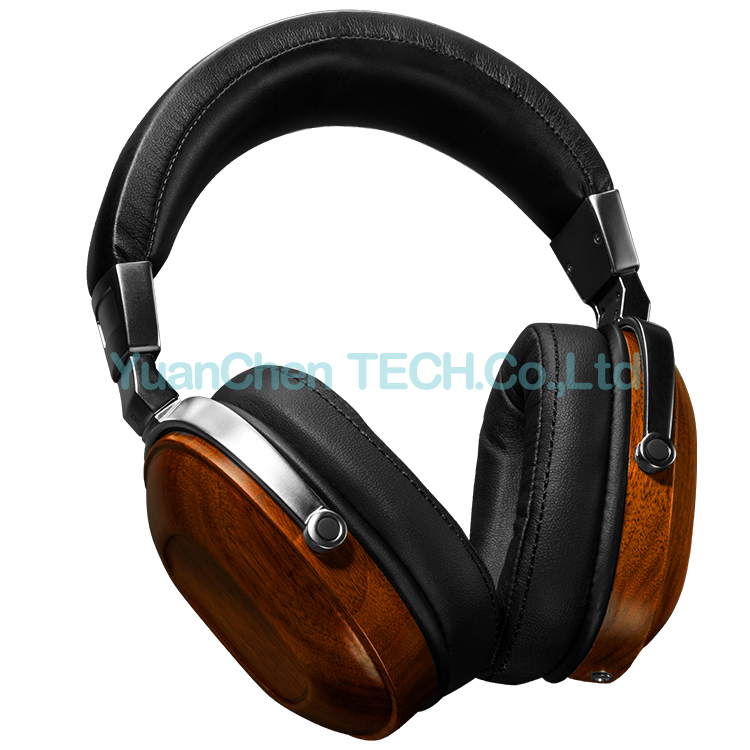 Bosshifi B8 HiFi Wooden Metal Black Earphone Mahogany Headset Headphone