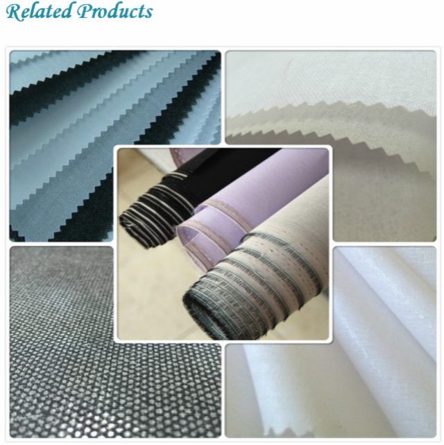 Woven Fusible Waterjet Interlining 70GSM with Pes Coating