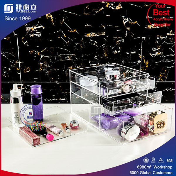 4 Drawer Acrylic Makeup Organizer, Lucite cosmetic Organizer