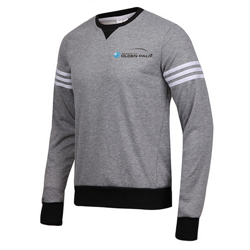 Custom Knitted Windproof Stringer Fleece Men's Crewneck Hoodies&Swearshirts