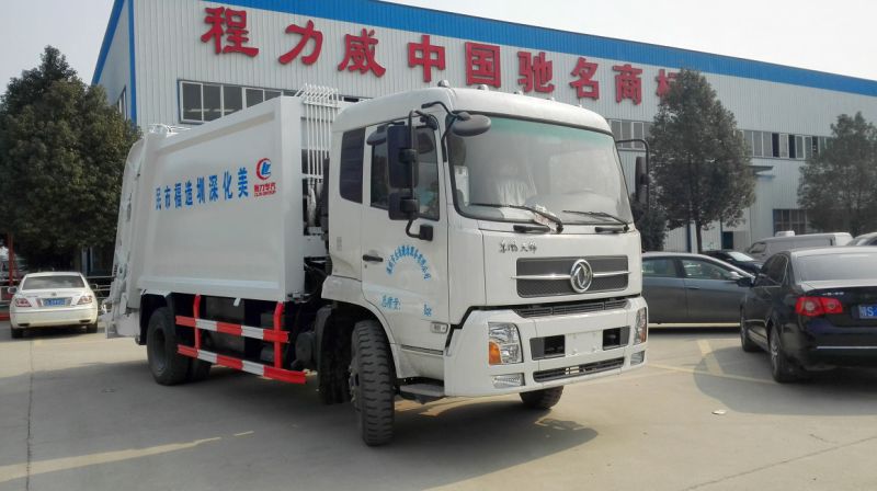 Heavy 6 Wheels Dongfeng Tianjin 6tons Compressed Garbage Truck 8m3 Compactor Garbage Truck