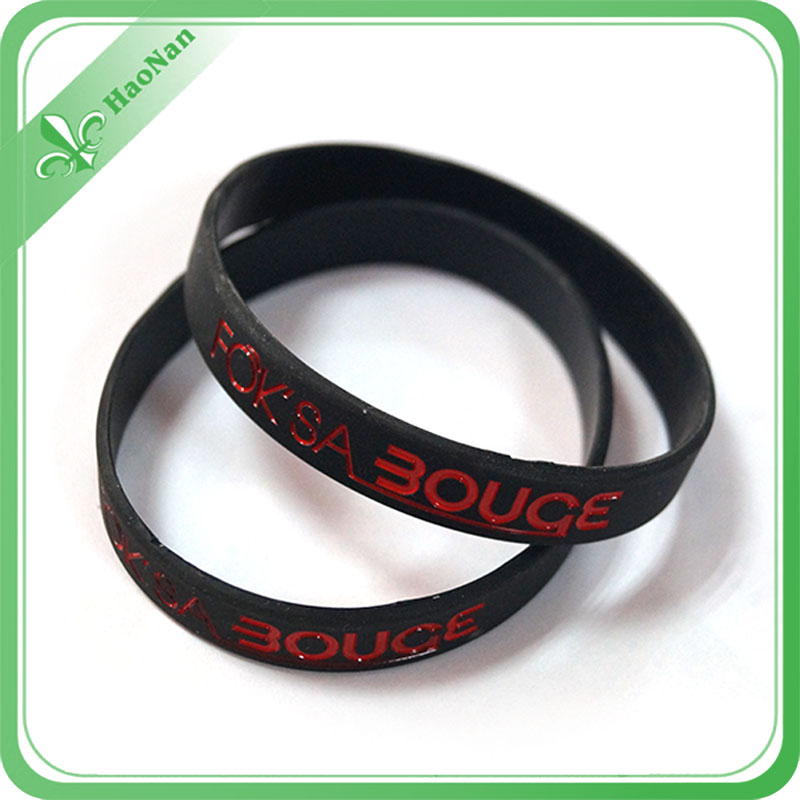 100% Eco-Friendly Bright Good Quality Silicone Wristband