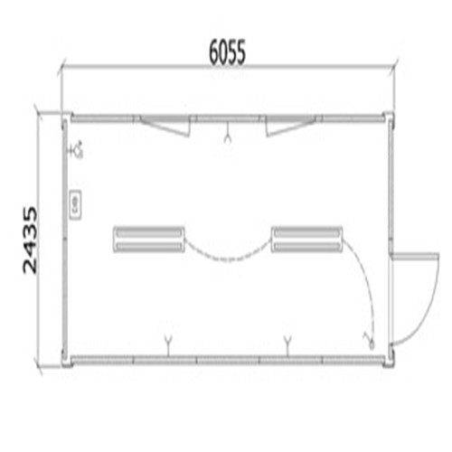 Flat Pack Container Office/Modular Office Room/Modified Container (shs-fp-office074)