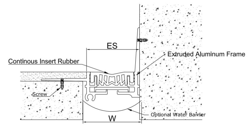 Marble Floor Concrete Thermal Rubber Expansion Joint Covers (MSD-QDJ-2)