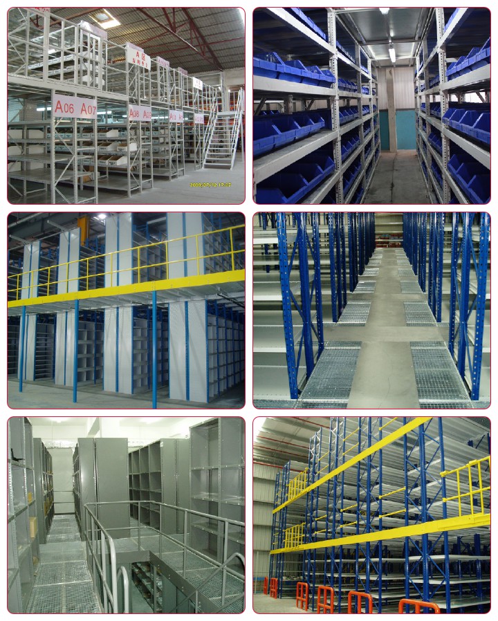 Two Floors Racking with Mezzanine Platform