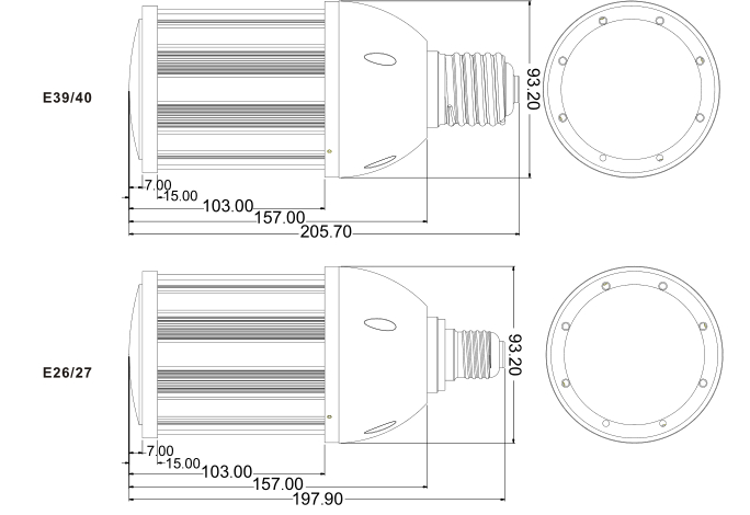 27W Ilight LED Street Lamp IP64 (LED corn light)