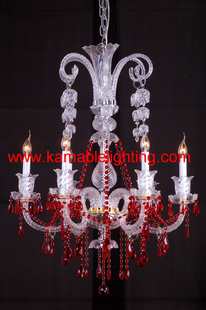 Indoor Decoration Glass Chandelier (8090-8L)