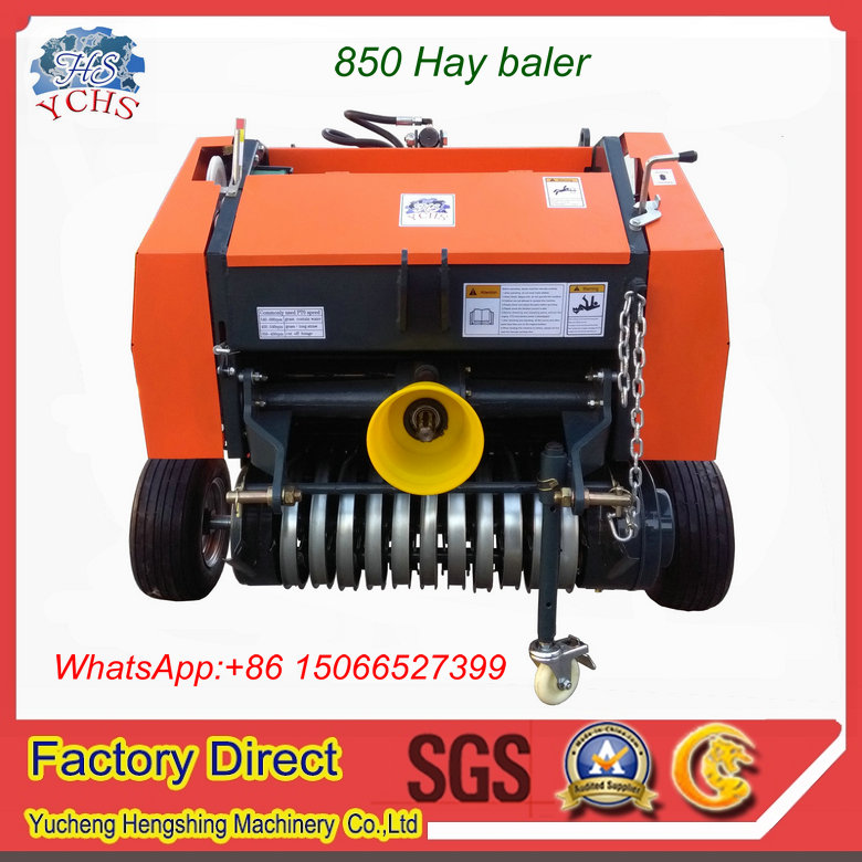 Farm Tractor Driven Mini Round Hay Baler with High Working Efficiency