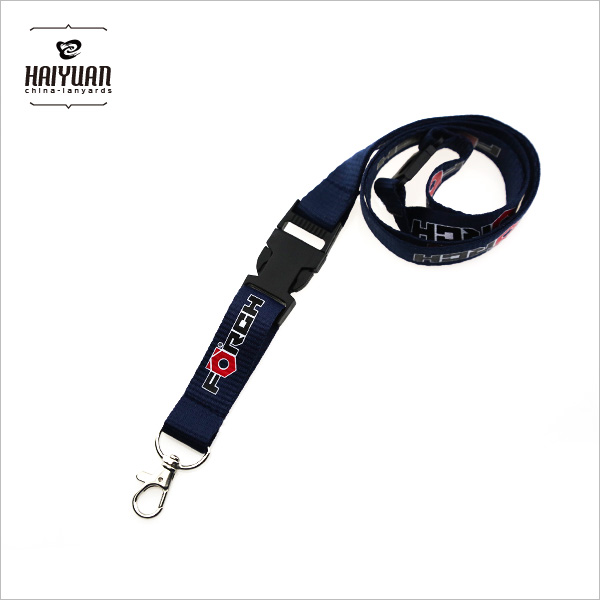 Thick Polyester Neck Lanyard with Detachable Buckle and Custom Logo