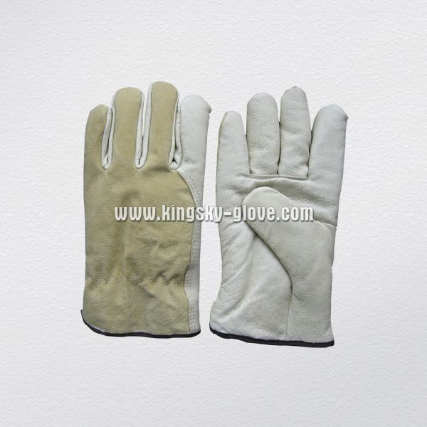 Economy Pigskin Wing Thumb Winter Driver Glove-9516