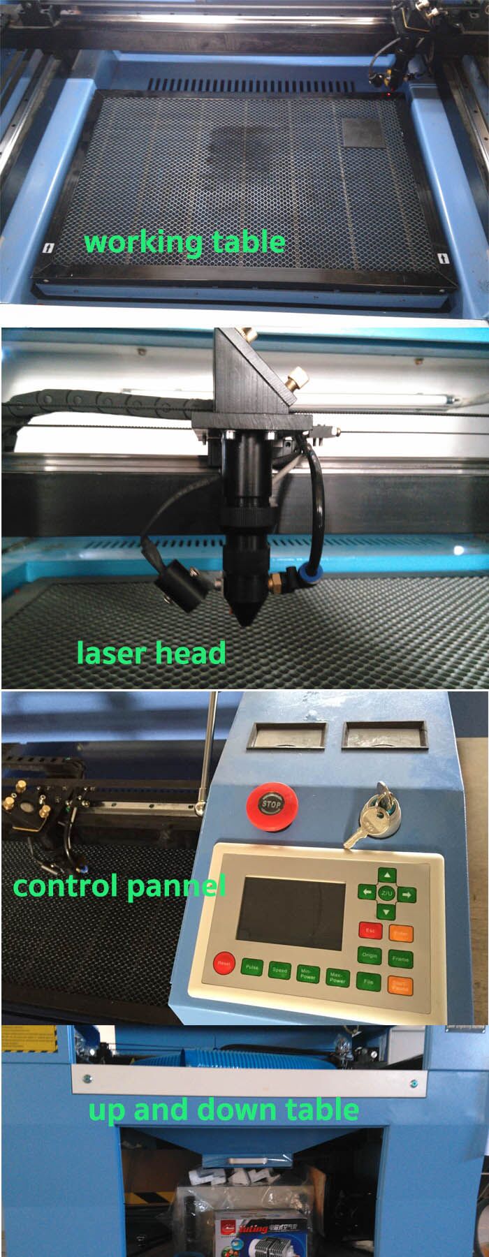 Ck6040 CNC Machine Laser CO2 for Bamboo/Rubber/Crafts/Gifts