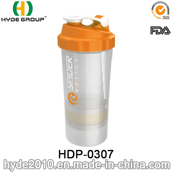 500ml BPA Free Protein Shaker Bottle, Plastic Powder Shaker Bottle (HDP-0307)