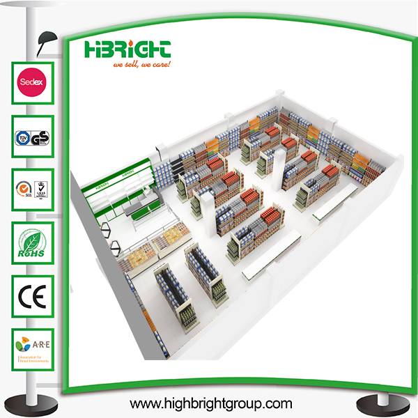 Supermarket Layout Design Gondola Shelving