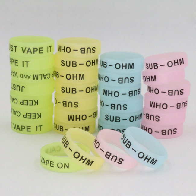 High Quality Cool Luminous Bright Colorful Silicone Vape Band