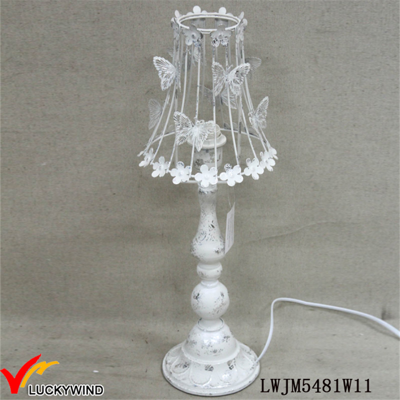 Butterflies Decor Shade Metal Bed Side Iron Vintage Table Lamp