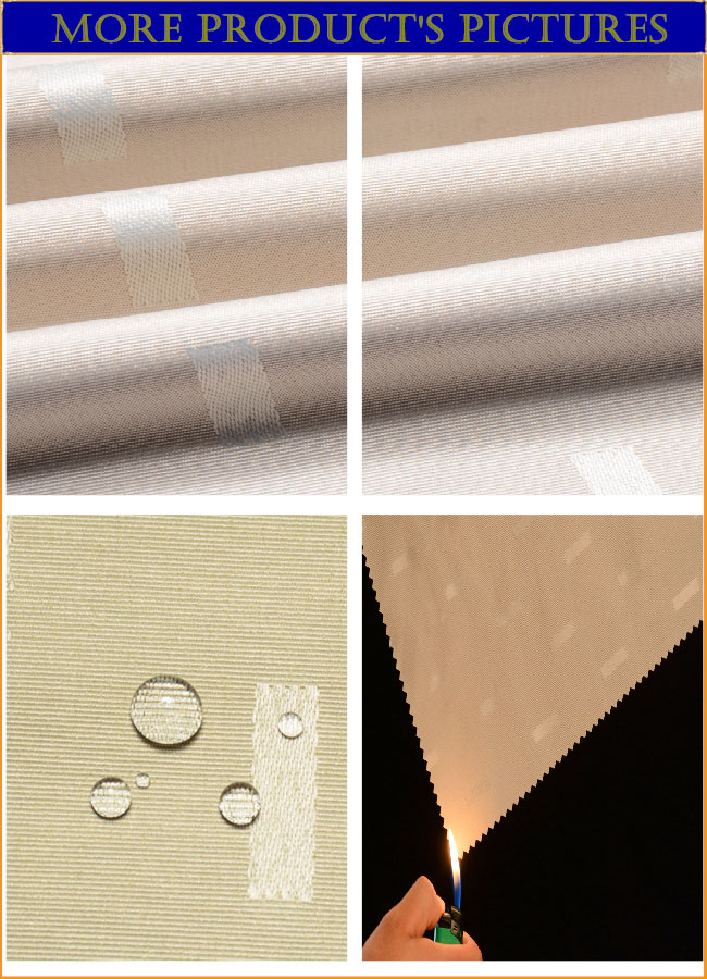 Jacquard Polyester Flame-Resistant Coating Flocking Blind Curtain  Fabric with Superb quality