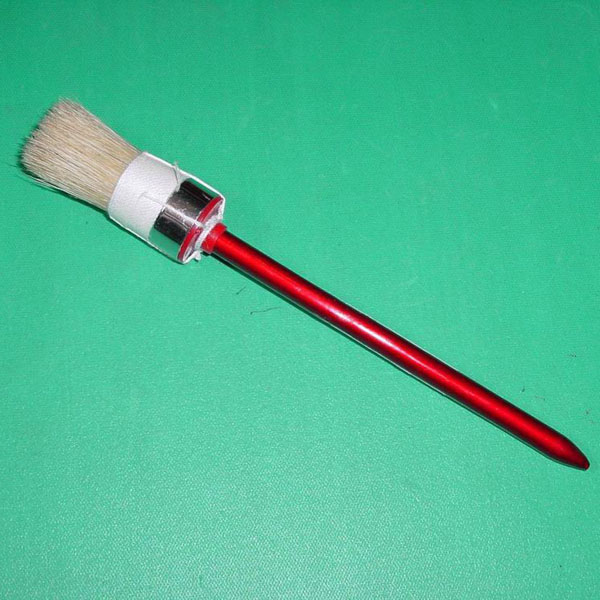 Rb-003 White Bristle Round Brush with Wooden Handle, Paint Brush