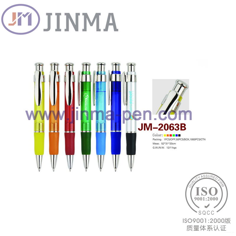 The Hot Promotion Gift Plastic Ball Pen Jm-2063b