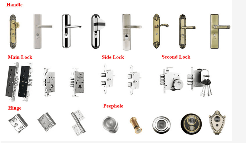 Security Double Door for Apartment Bulidng Design