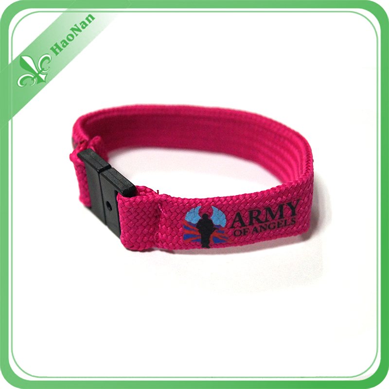 High Quality Custom Printed Polyester Promotional Wristband