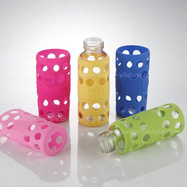 Customized Molded Best Silicone Glass Water Drinking Bottle Sleeve