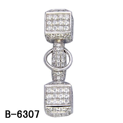 925 Silver Micro Setting Men'charm Rhodium/Yellow Gold Plating.