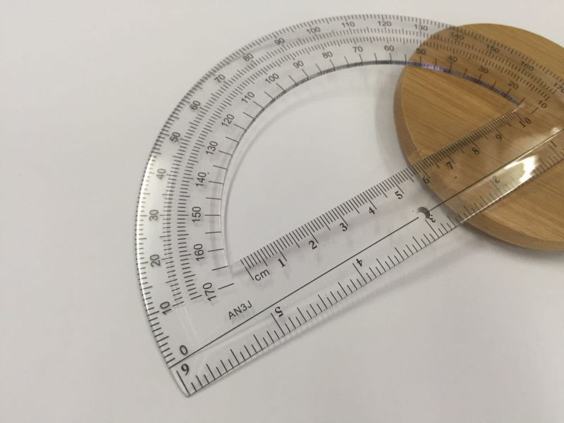 Plastic Protractor Ruler for Office and School Stationery