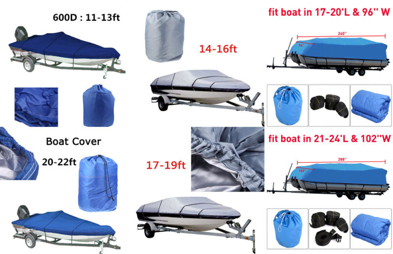 11'-13' Length Oxford Waterproof Boat Cover