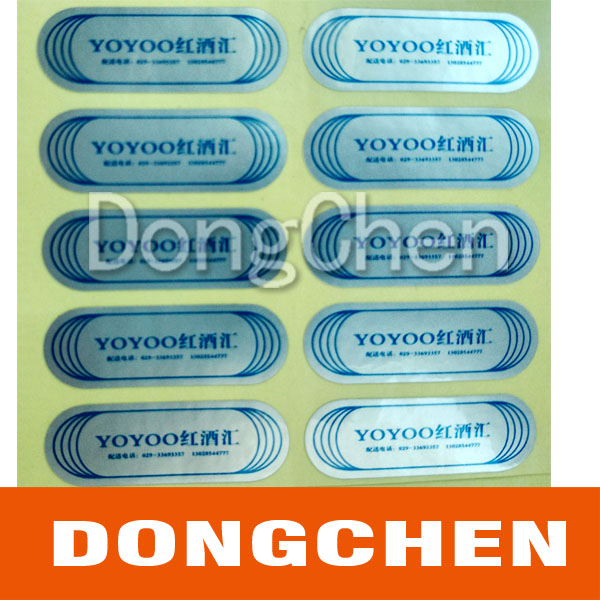 Silver Film Silkscreen Printing Rolling Daily Chemical Sticker