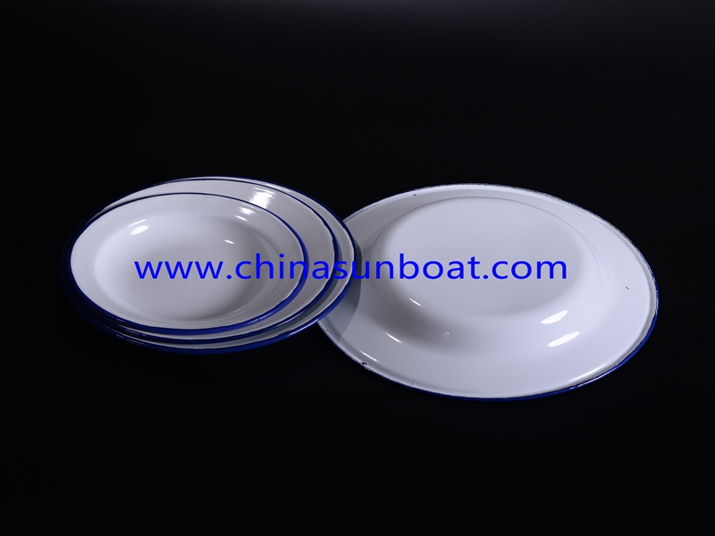 Enamel Round White Plate