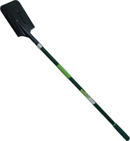 Garden Tools Forged Steel Square Shovel with Fibreglass Handle