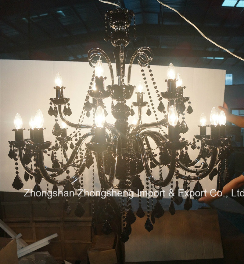 Hotel Lustre Black Chandelier (MD60100/12+6)