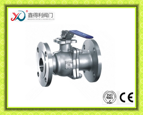 2-PC Flanged Stainless Steel Ball Valve with Low Mount Pad