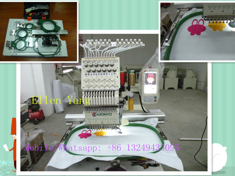 Computerized Single Head Tajima Embroidery Machine with CE/ISO/SGS for Industrial Cap / T-Shirt / Flat Embroidery (WY1201CS)