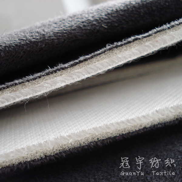 Short Pile Polyester Velvet Sponge Bonded Fabric